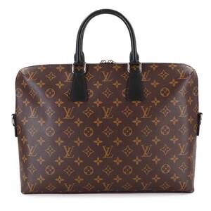 Louis Vuitton Porte Bag Jour PDJ Macassar Briefcase Brown Business Monogram